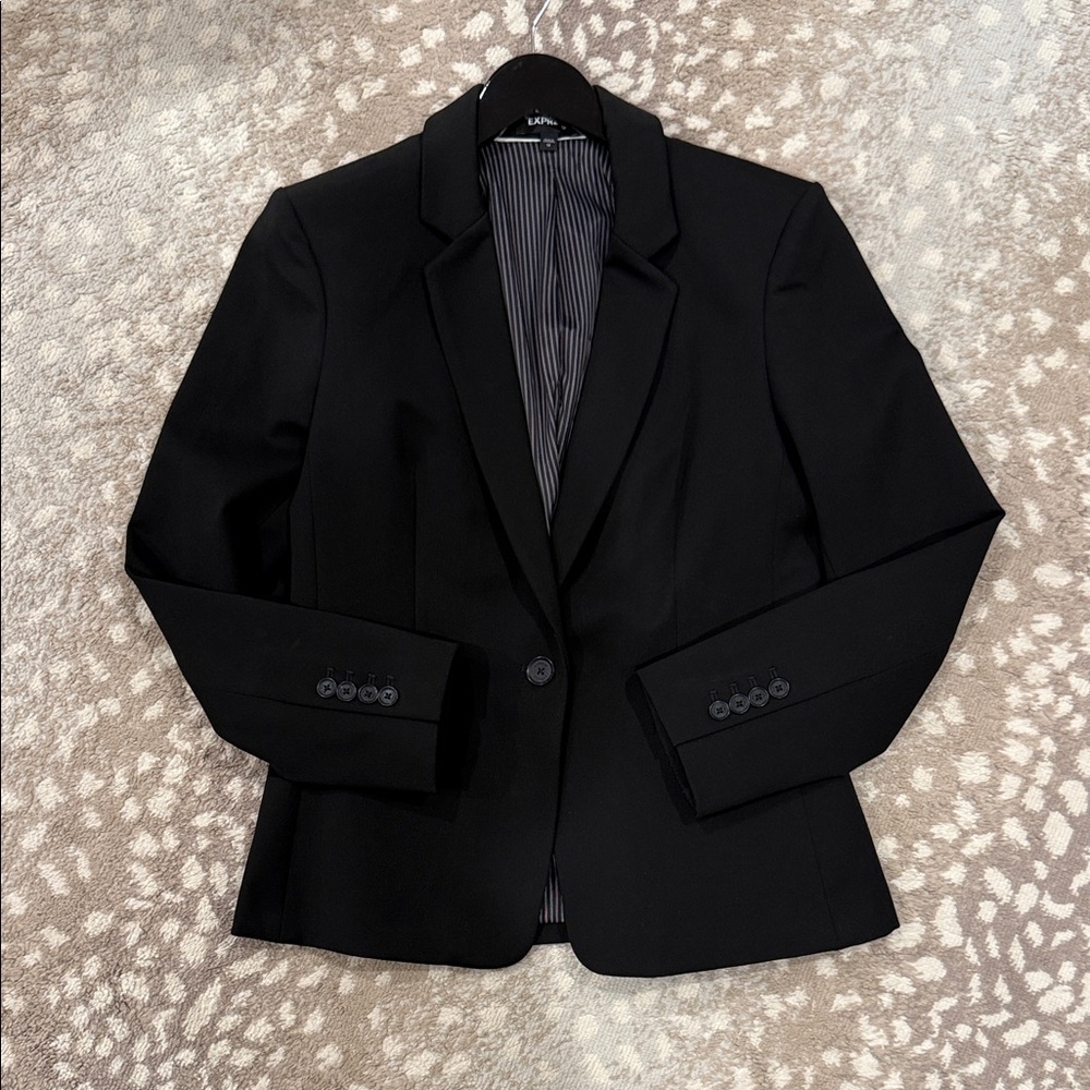 Express Black Blazer with Pinstripe Lining